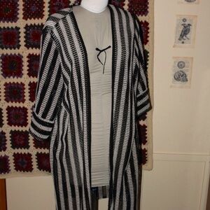 Black & White Mesh Kimono